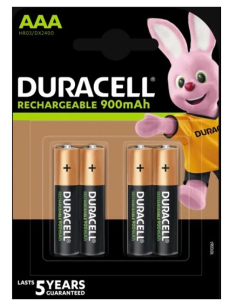 BATTERY-AAA-RECHARBLE-.jpg DURACELL Rechargeable Battery AAA Pack of 4 - Image 1