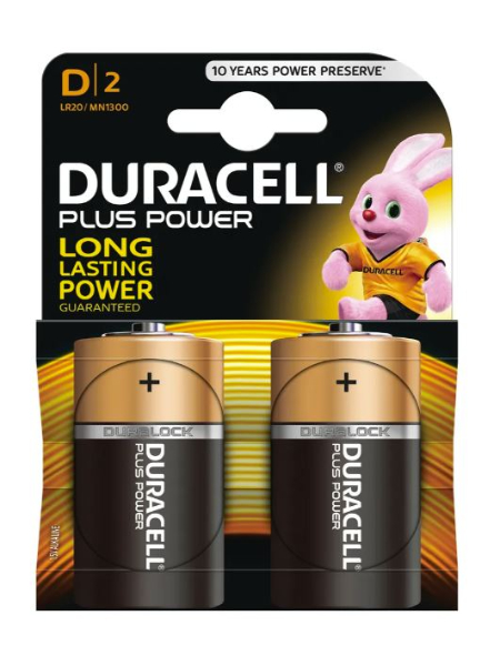 BATTERY-D2.jpg DURACELL MN1300 Battery D Pack of 2 - Image 1