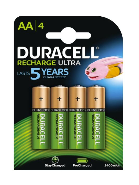 BATTERY-RECHARGE.jpg DURACELL Rechargeable Battery AA Pack of 4 - Image 1