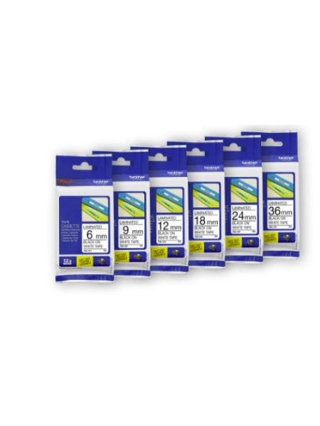TAPE-TZE.JPG-black.jpg BROTHER Consumables: TZe Tapes black on white - Image 1