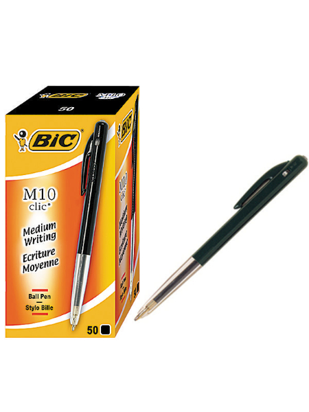 bic.jpg BIC Clic Medium Ballpoint Pens - Black (Box of 60) - Image 1