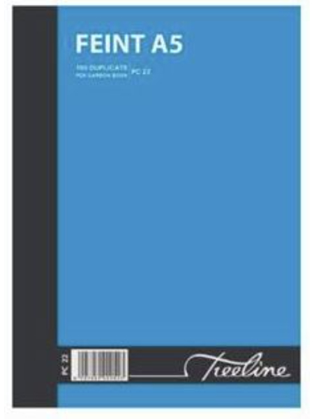 feint-a5.jpg Pen Carbon book feint A5 - Image 1